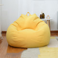 Lazy Sofa Bean Bag Chair Fabric Cover, Size: Large(Corn Yellow)