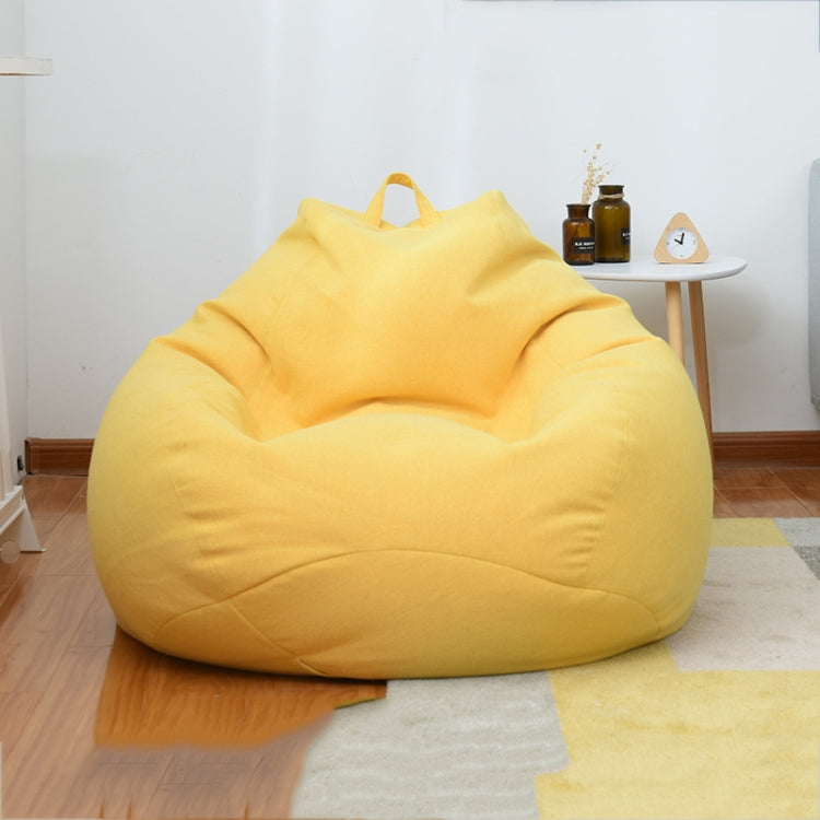 Lazy Sofa Bean Bag Chair Fabric Cover, Size: Large(Corn Yellow)