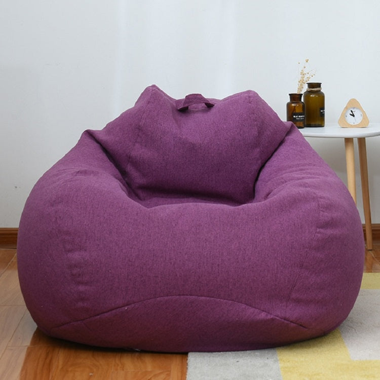 Lazy Sofa Bean Bag Chair Fabric Cover, Size: Large(Noble Purple)