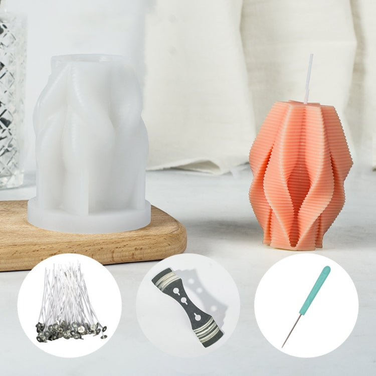 Geometric Scented Candle Silicone Mold, Specification: LZ-393+Tool Set