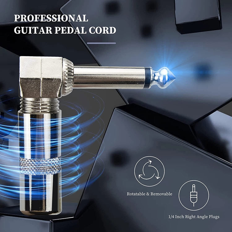 Single Block Audio Instrument Electric Guitar Effect Line, Cable Length: 15cm(Square Head Silver)