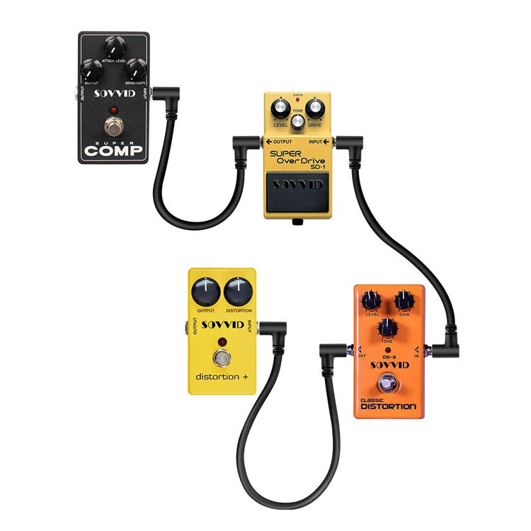 Single Block Audio Instrument Electric Guitar Effect Line, Cable Length: 30cm(Black)