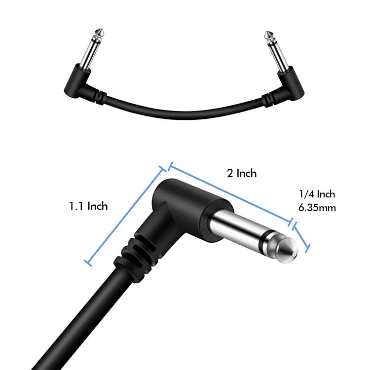 Single Block Audio Instrument Electric Guitar Effect Line, Cable Length: 30cm(Black)