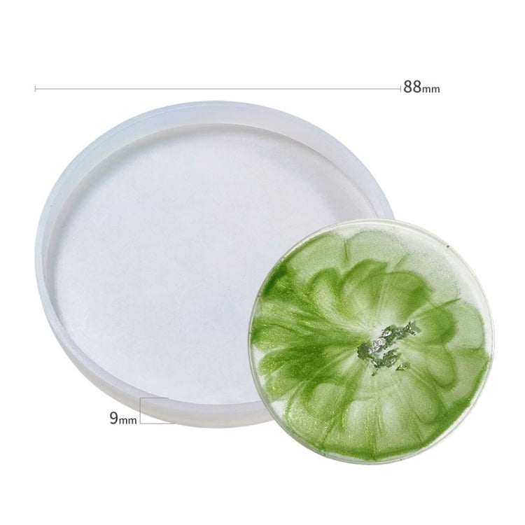 DIY Crystal Epoxy Storage Box Silicone Mould, Specification: Round Coaster DJ-100