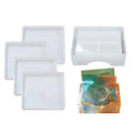 DIY Crystal Epoxy Storage Box Silicone Mould, Specification: Square Coaster Box Set