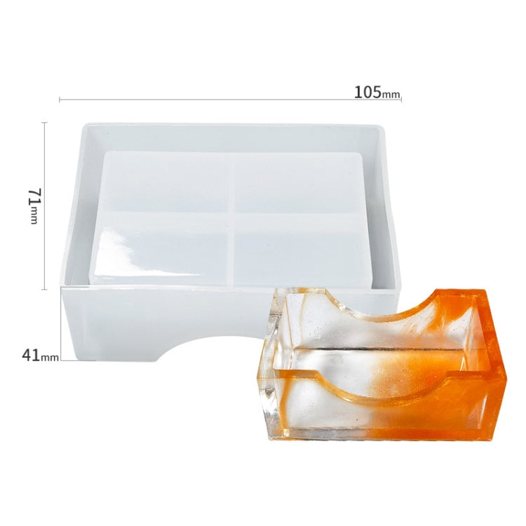 DIY Crystal Epoxy Storage Box Silicone Mould, Specification: Square Coasters DJ-97