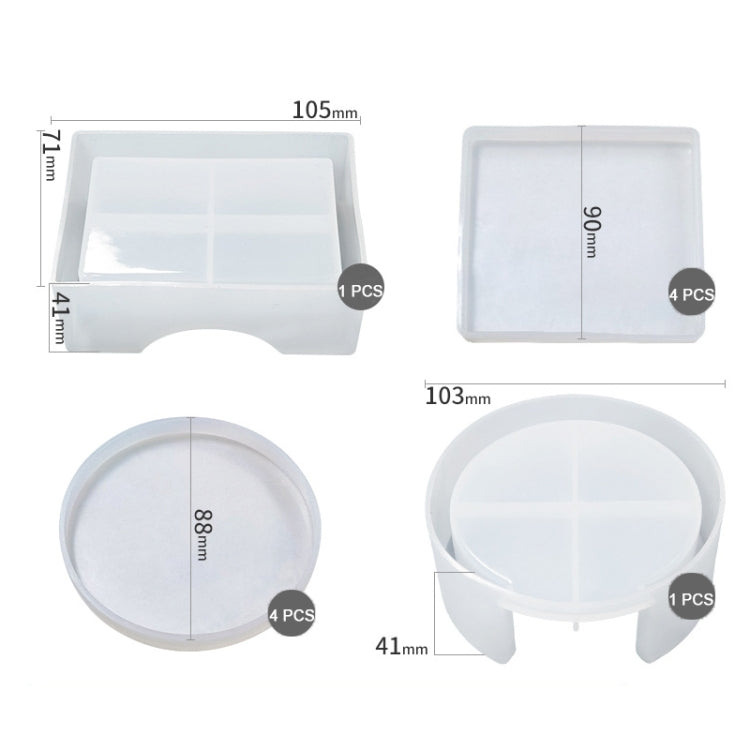 DIY Crystal Epoxy Storage Box Silicone Mould, Specification: 10 PCS/Set