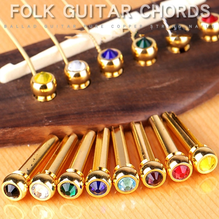 6PCS Guitar Dipping Pure Copper Citrimine Guitar Caps, Style: Crystal Head (Purple)