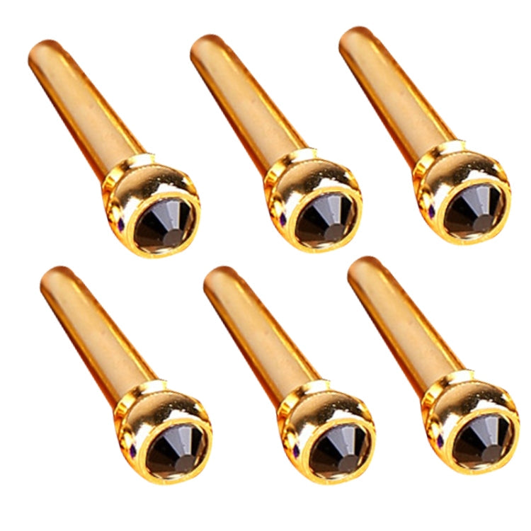 6PCS Guitar Dipping Pure Copper Citrimine Guitar Caps, Style: Crystal Head (Black)