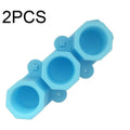 2 PCS 3 Grid Silicone Diamond Ice Tray Succulent Flower Pot Mold DIY Plaster Mold(Blue)