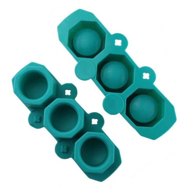 2 PCS 3 Grid Silicone Diamond Ice Tray Succulent Flower Pot Mold DIY Plaster Mold(Blue)