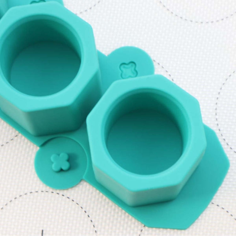 2 PCS 3 Grid Silicone Diamond Ice Tray Succulent Flower Pot Mold DIY Plaster Mold(Ink Green)