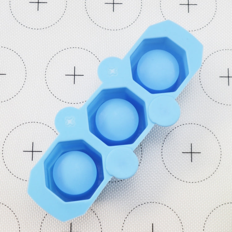 2 PCS 3 Grid Silicone Diamond Ice Tray Succulent Flower Pot Mold DIY Plaster Mold(Blue)