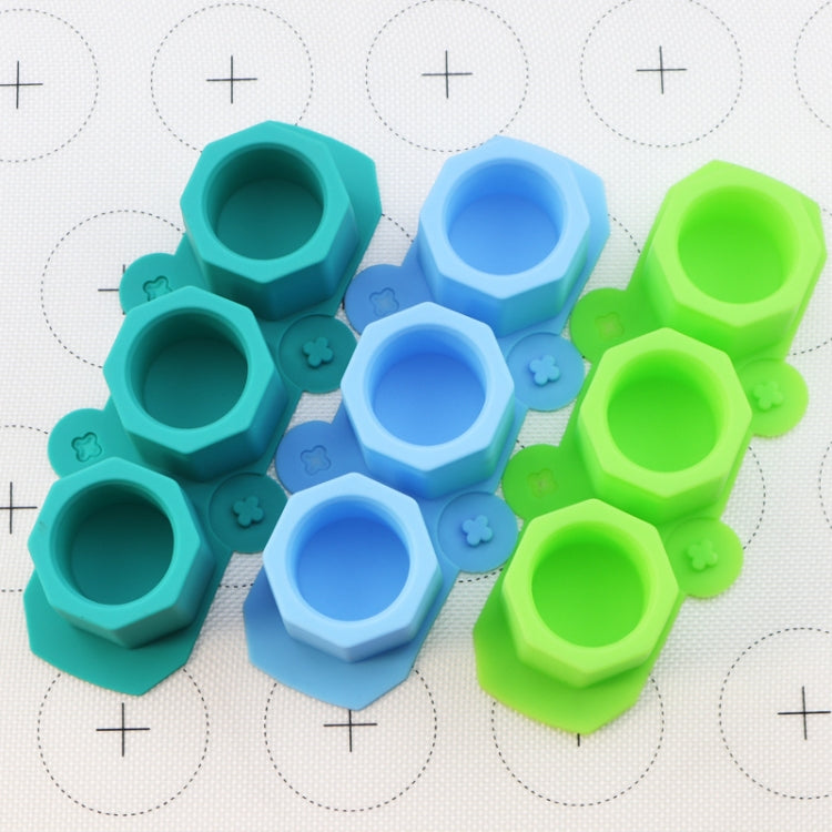 2 PCS 3 Grid Silicone Diamond Ice Tray Succulent Flower Pot Mold DIY Plaster Mold(Blue)