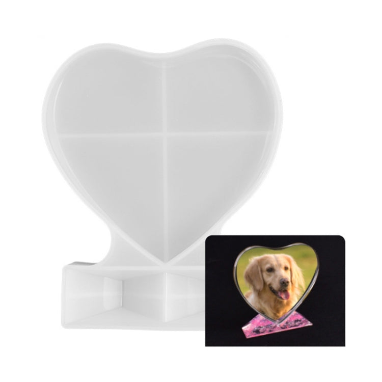 Heart-shaped Square Photo Frame Display DIY Silicone Mould, Spec: S (Heart-shaped)
