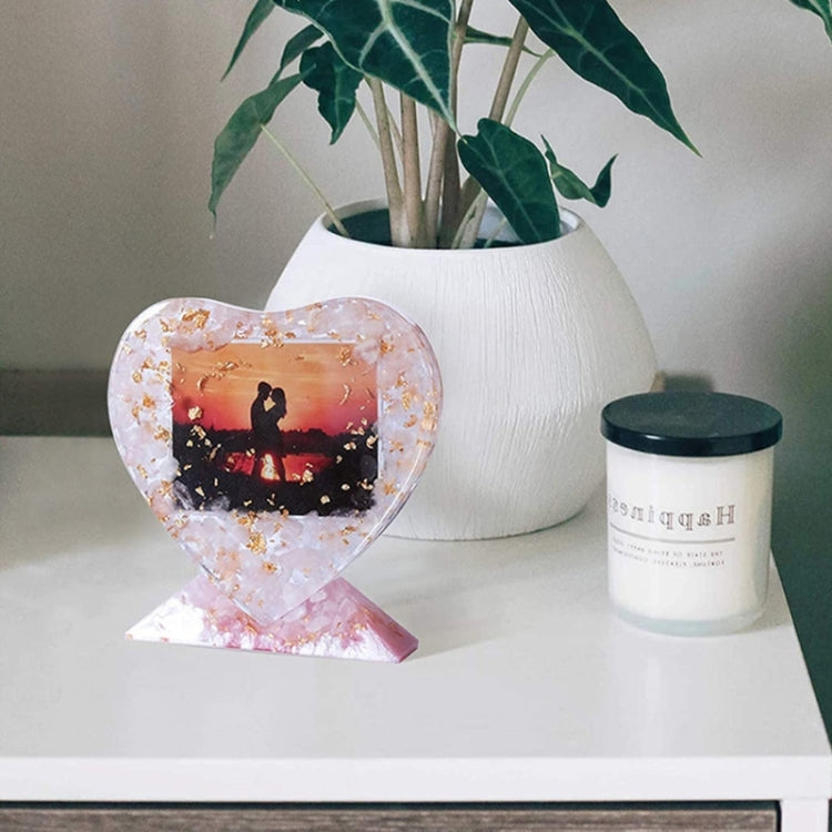 Heart-shaped Square Photo Frame Display DIY Silicone Mould, Spec: Vertical Rectangle