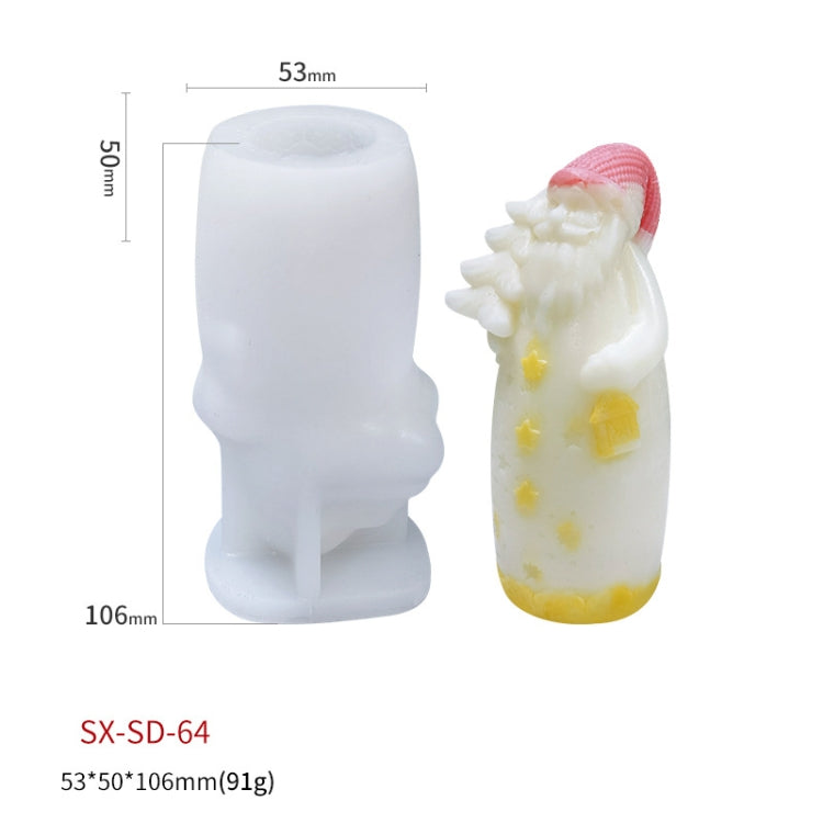 Christmas DIY Scented Candle Silicone Mold, Color: White(SD-64)