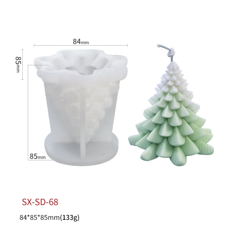 Christmas DIY Scented Candle Silicone Mold, Color: White(SD-68)