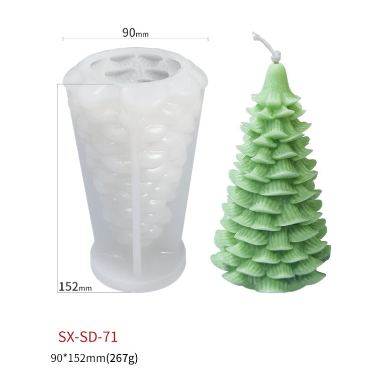 Christmas DIY Scented Candle Silicone Mold, Color: White(SD-71)