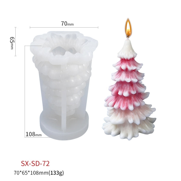 Christmas DIY Scented Candle Silicone Mold, Color: White(SD-72)