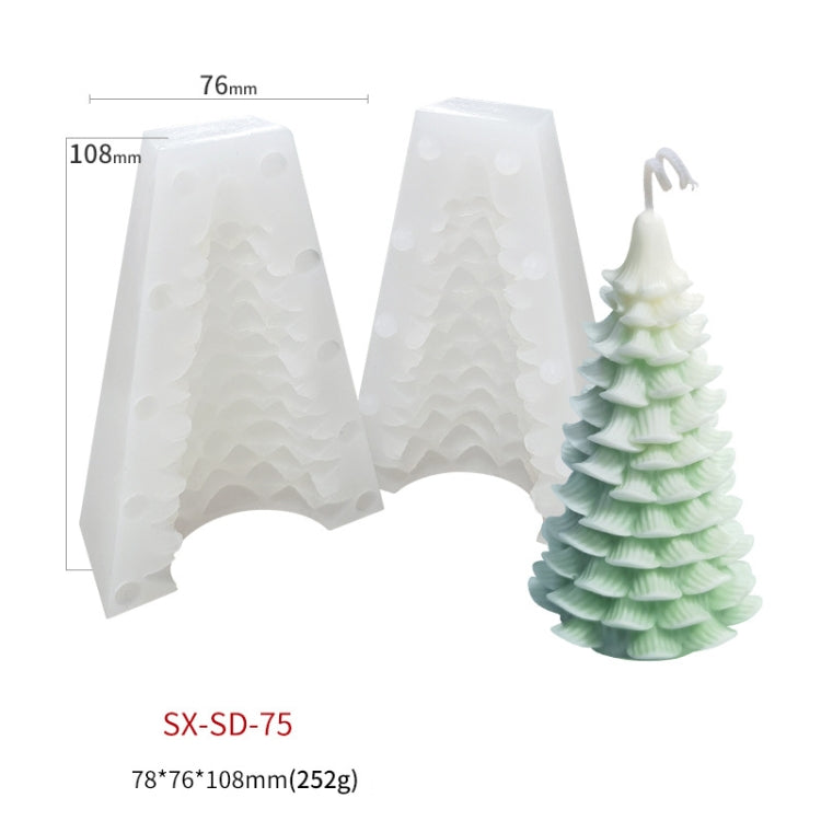 Christmas DIY Scented Candle Silicone Mold, Color: White(SD-75)