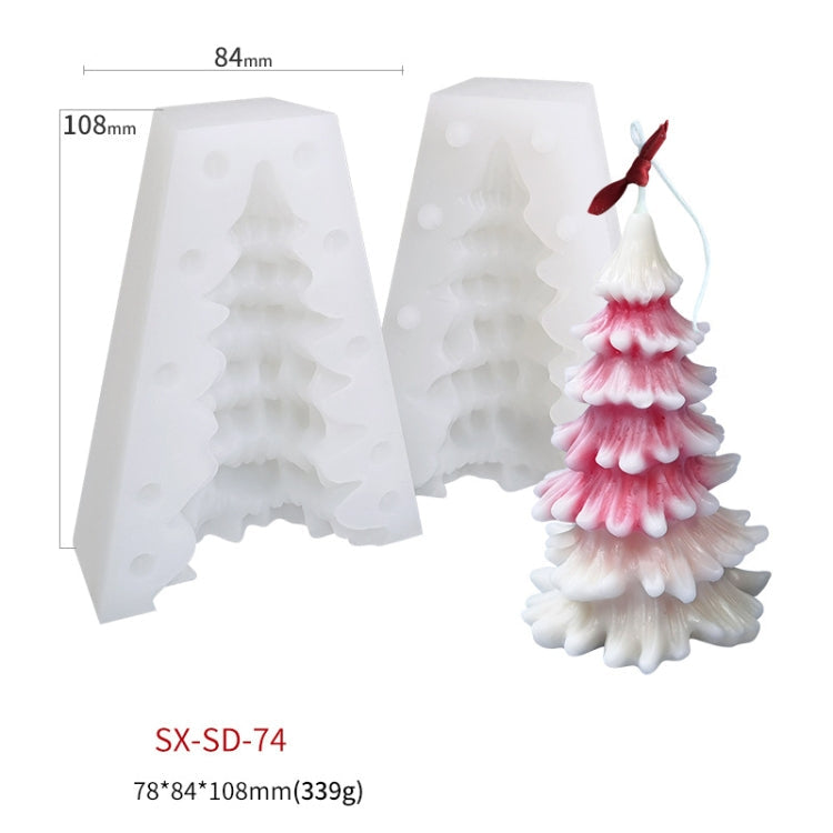 Christmas DIY Scented Candle Silicone Mold, Color: White(SD-74)