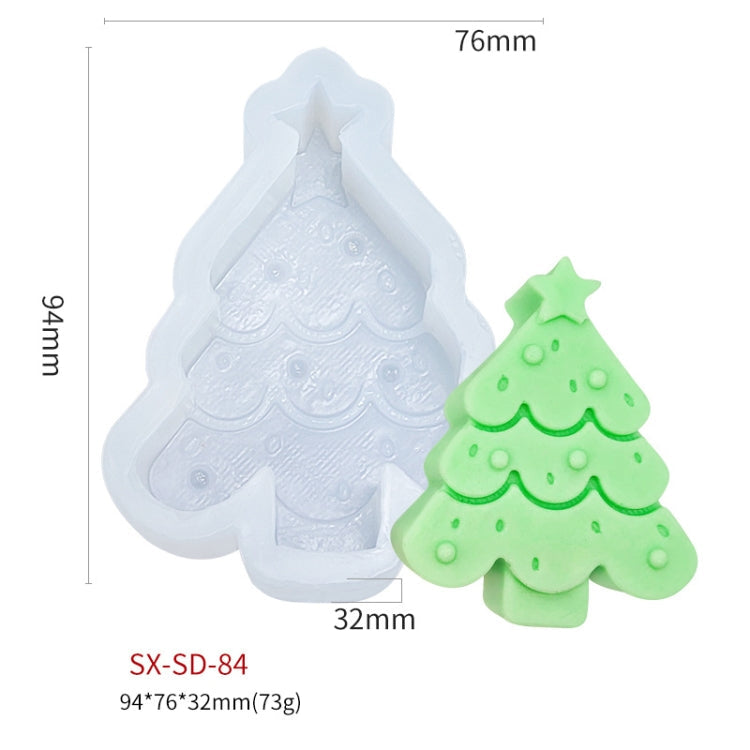 Christmas DIY Scented Candle Silicone Mold, Color: White(SD-84)