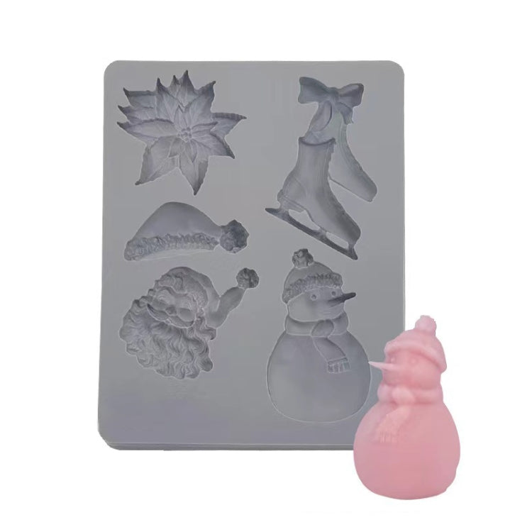 Christmas DIY Scented Candle Silicone Mold, Color: White(SD-85)