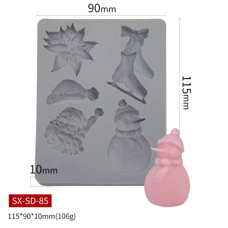 Christmas DIY Scented Candle Silicone Mold, Color: White(SD-85)