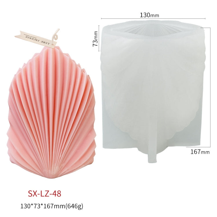 Scallop DIY Scented Candle Silicone Mold, Specification: LZ-48