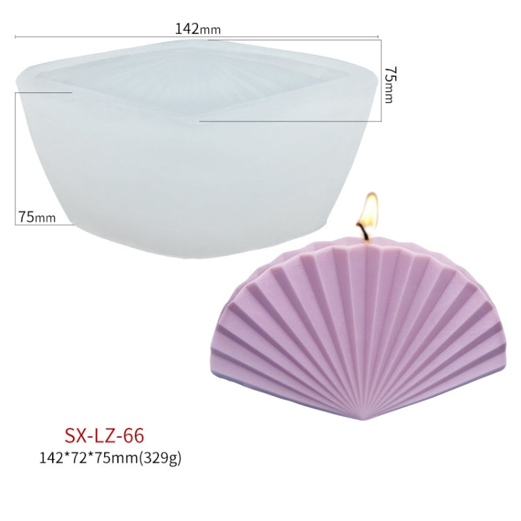 Scallop DIY Scented Candle Silicone Mold, Specification: LZ-66
