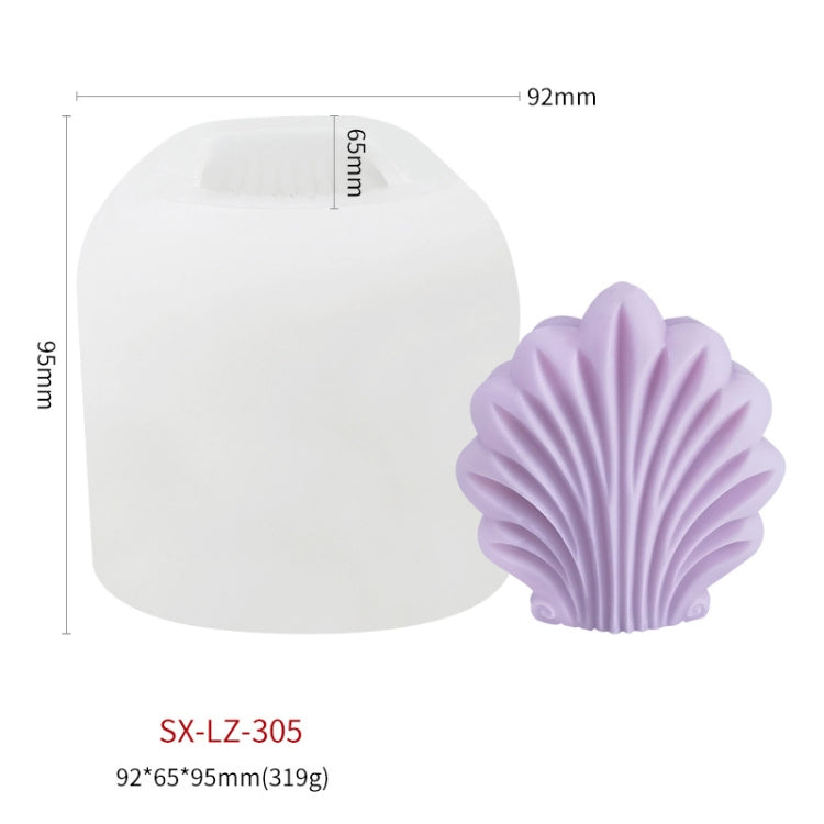 Scallop DIY Scented Candle Silicone Mold, Specification: SX-LZ-305