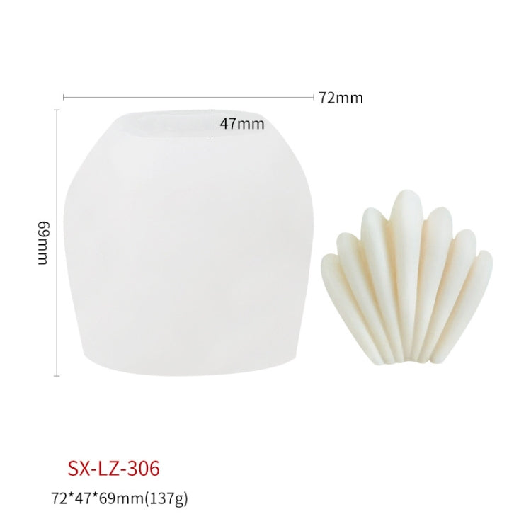 Scallop DIY Scented Candle Silicone Mold, Specification: SX-LZ-306