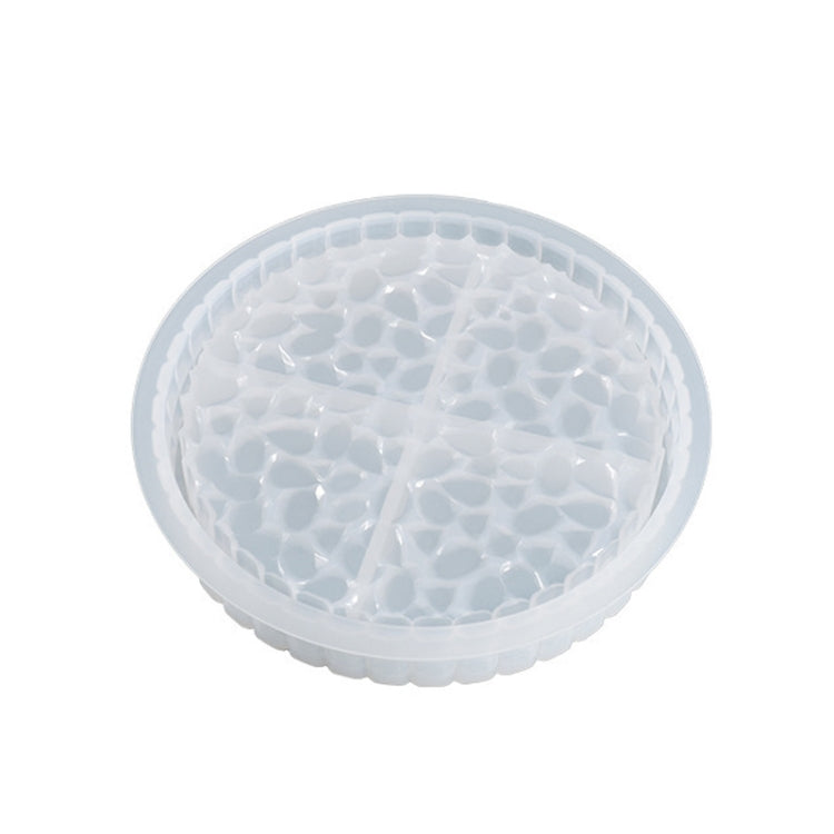 DIY Round and Square Diamond Pattern Storage Tray Silicone Mold, Specification: Round