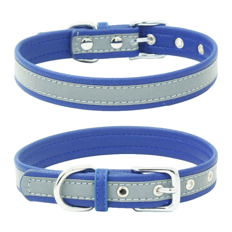 CL181K Pet Soft Reflecting Collar, Size: XS(No Iron Sheet Dark Blue)