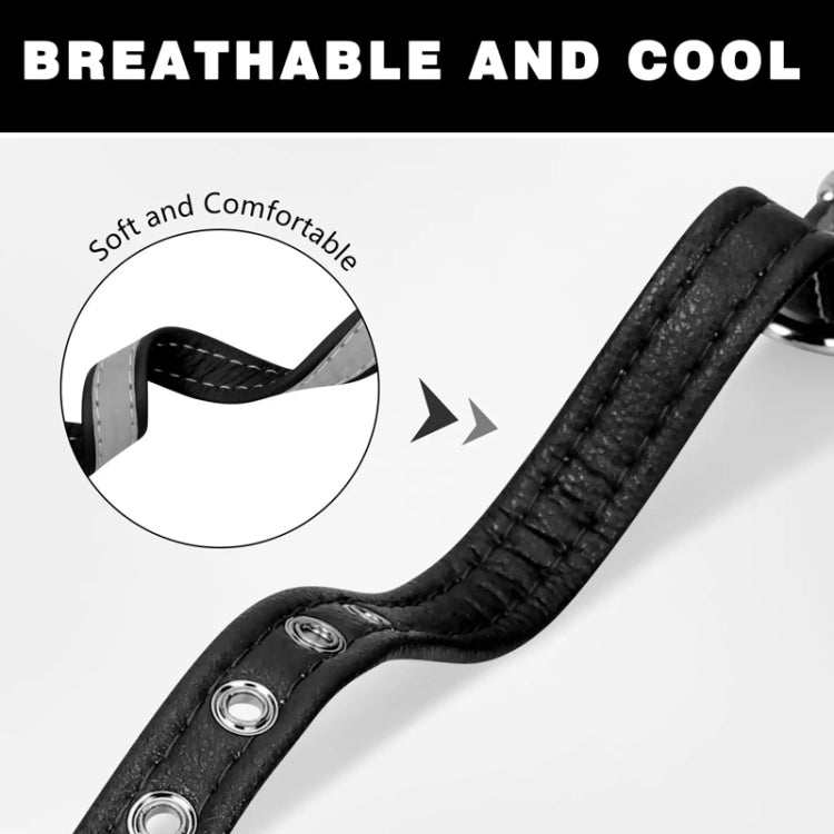 CL181K Pet Soft Reflecting Collar, Size: XL(No Iron Sheet Dark Brown)