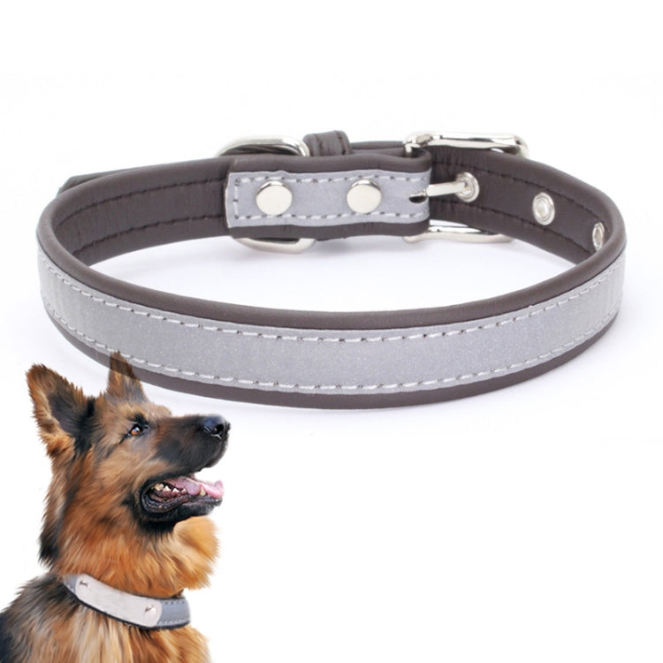 CL181K Pet Soft Reflecting Collar, Size: S(No Iron Sheet Dark Brown)