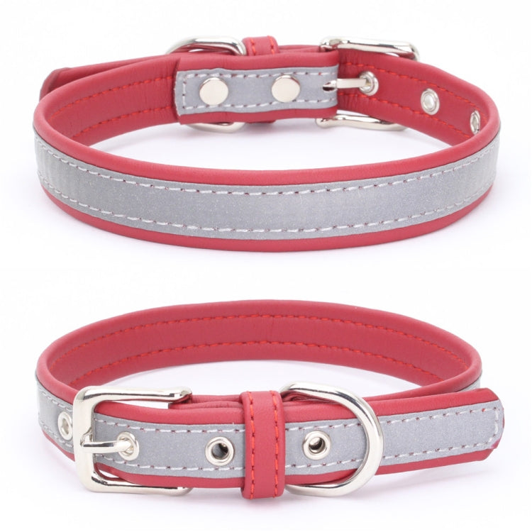 CL181K Pet Soft Reflecting Collar, Size: S(No Iron Sheet Red)