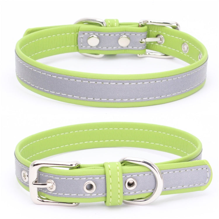 CL181K Pet Soft Reflecting Collar, Size: M(No Iron Sheet Light Green)