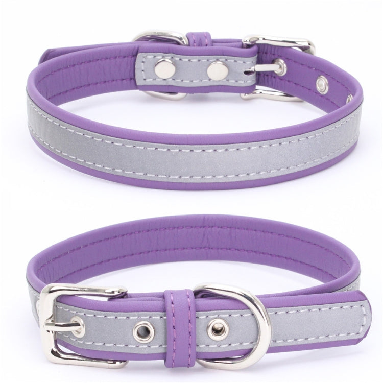 CL181K Pet Soft Reflecting Collar, Size: L(No Iron Sheet Purple)