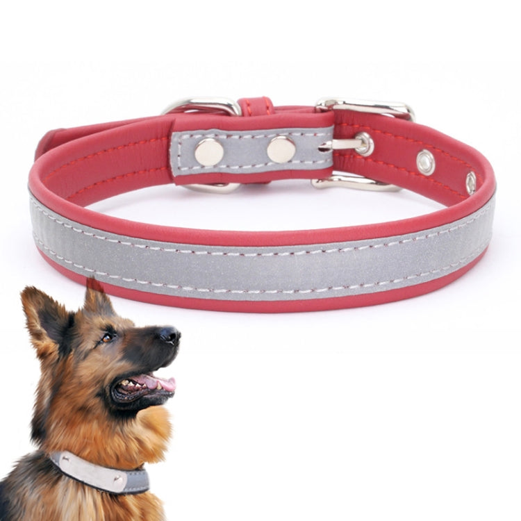 CL181K Pet Soft Reflecting Collar, Size: XL(No Iron Sheet Red)