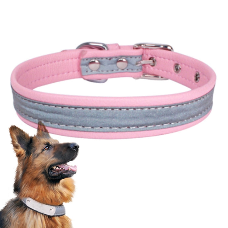 CL181K Pet Soft Reflecting Collar, Size: XXL(No Iron Sheet Pink)
