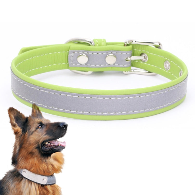 CL181K Pet Soft Reflecting Collar, Size: XXL(No Iron Sheet Light Green)