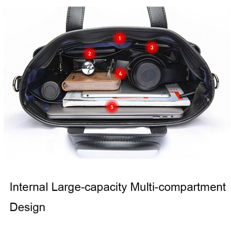 Bopai 11-70511 Large Capacity Waterproof Laptop Business Handbag(Black)