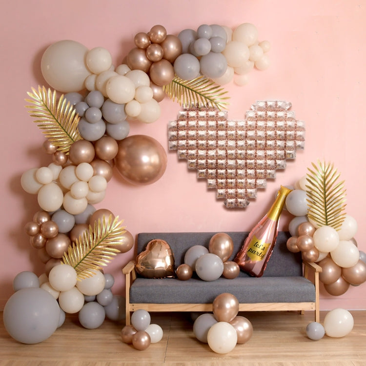 2 PCS Love Shape Background Wall Balloon Confession Wedding Decoration Balloon(Silver)