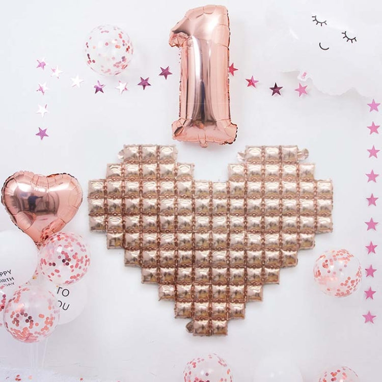 2 PCS Love Shape Background Wall Balloon Confession Wedding Decoration Balloon(Rose Gold)