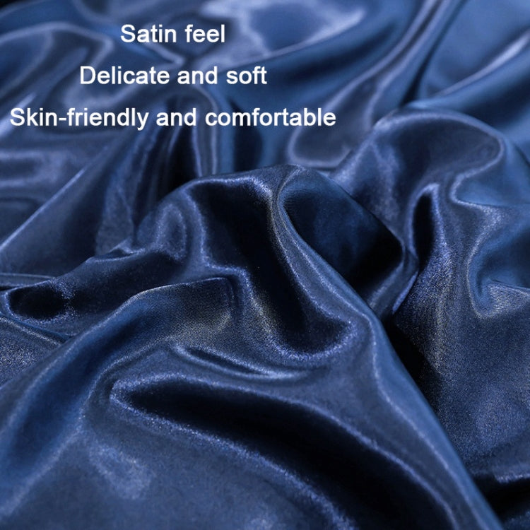 1 Pairs Ice Silk Pillowcase Home Textile Bedding, Size: 50x75cm(Black)