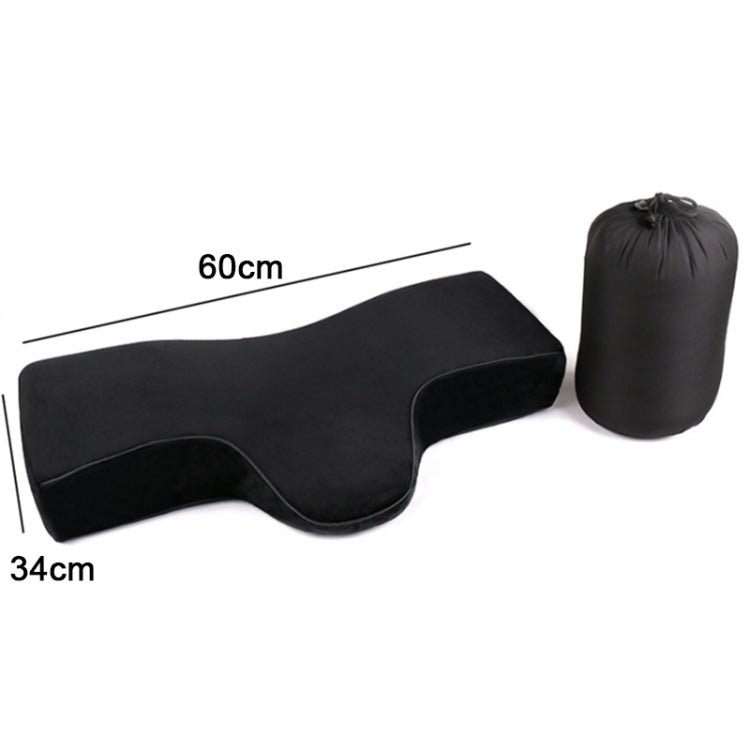 Eyelash Pillow Slow Rebound Memory Foam Pillow, Dimensions: 60x34x12 cm(Black)