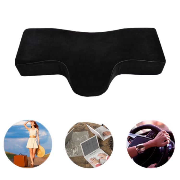 Eyelash Pillow Slow Rebound Memory Foam Pillow, Dimensions: 60x34x12 cm(Black)