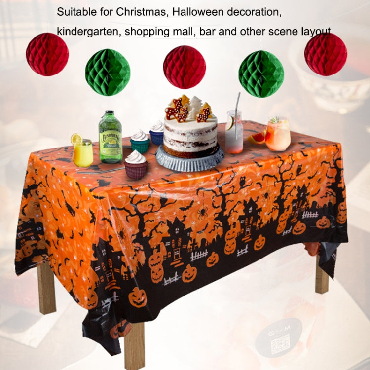 Christmas Halloween Party Event Decoration Tablecloth(Black Ghost)